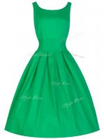 Luxurious Knee Length Lace Up Quinceanera Dama Dress Green for Prom and Party and Wedding Party with Ruching(SKU SWBD134-12BIZ)