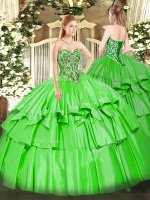 Sleeveless Beading and Ruffled Layers Lace Up Sweet 16 Dresses(SKU SJQDDT1520002BIZ)