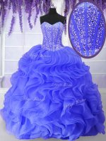 Chic Sleeveless Lace Up Floor Length Beading and Ruffles Quinceanera Dresses(SKU PSSW0139-20BIZ)