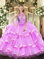Top Selling Sleeveless Beading Lace Up Sweet 16 Dress