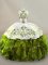 Sleeveless Embroidery and Ruffles Side Zipper 15th Birthday Dress