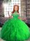 Lace Up Pageant Dress Toddler Beading and Ruffles Sleeveless Floor Length