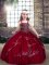 Floor Length Ball Gowns Sleeveless Wine Red Girls Pageant Dresses Lace Up