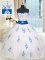Dramatic White Sleeveless Tulle Lace Up Sweet 16 Quinceanera Dress for Military Ball and Sweet 16 and Quinceanera