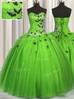 Simple Quinceanera Gowns Military Ball and Sweet 16 and Quinceanera with Beading and Appliques Sweetheart Sleeveless Lace Up(SKU PSSW0459-5BIZ)