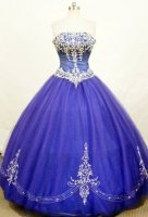 Beautiful Ball Gown Strapless Floor-length Quinceanera Dresses Appliques with Beading Style FA-Z-0344