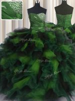 Dynamic Organza and Tulle Sleeveless Floor Length Quinceanera Dresses and Beading and Ruffles(SKU PSSW0591-4BIZ)