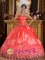 Rangeley Maine/ME Watermelon Red For Affordable Sweetheart Quinceanera Dress With Appliques And Ruffles