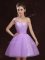 Sweet One Shoulder Sleeveless Lace and Ruching Lace Up Court Dresses for Sweet 16