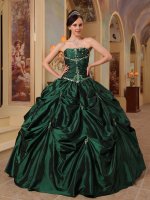 Custom Made Latest Hunter strapless Green Quinceanera Dress In Clarinda Iowa/IA