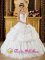 Stowe Vermont/VT White Beaded Decorate Remarkable Elegant Strapless Quinceanera Dress