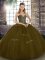 Most Popular Brown Sweetheart Lace Up Beading Sweet 16 Dresses Sleeveless