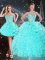 Exceptional Sleeveless Lace Up Floor Length Beading and Ruffles Vestidos de Quinceanera