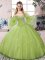 Cute Long Sleeves Lace Up Floor Length Beading Ball Gown Prom Dress