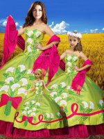 Captivating Ball Gowns 15th Birthday Dress Olive Green Sweetheart Organza and Taffeta Sleeveless Floor Length Lace Up