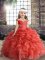Glorious Sleeveless Beading and Ruffles and Pick Ups Lace Up Little Girl Pageant Gowns