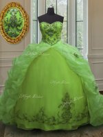 Sleeveless Court Train Beading and Appliques and Pick Ups With Train Quinceanera Gown