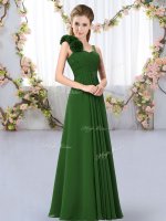 Free and Easy Sleeveless Lace Up Floor Length Hand Made Flower Dama Dress for Quinceanera(SKU BMT0429-3BIZ)