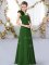 Free and Easy Sleeveless Lace Up Floor Length Hand Made Flower Dama Dress for Quinceanera
