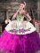 Floor Length Lace Up 15 Quinceanera Dress White And Purple for Sweet 16 and Quinceanera with Embroidery and Ruffles