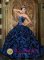 Pretty Strapless Sweetheart Navy Blue Quinceanera Dress with Picks-up Taffeta Ball Gown IN Antioquia colombia
