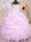 Pick Ups Floor Length Ball Gowns Sleeveless Lilac 15th Birthday Dress Lace Up