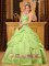 Barnwell South Carolina S/C Beaded Decorate Unique Spring Green A-line Quinceanera Dress