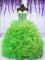 Flirting Ball Gowns Beading and Ruffles Quinceanera Dress Lace Up Organza Sleeveless