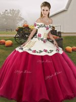 Floor Length Ball Gowns Sleeveless Hot Pink 15th Birthday Dress Lace Up(SKU SJQDDT2143002-13BIZ)