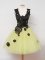 Ball Gowns Quinceanera Dama Dress Yellow Straps Tulle Sleeveless Knee Length Zipper