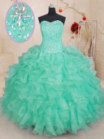 Chic Sleeveless Floor Length Beading and Ruffles Lace Up 15th Birthday Dress with Apple Green(SKU PSSW0222-8BIZ)