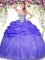 Lovely Beading and Pick Ups Sweet 16 Dress Lavender Lace Up Sleeveless Floor Length