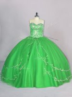 Lace Up Quince Ball Gowns for Sweet 16 and Quinceanera with Beading Brush Train