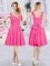 Chiffon Sleeveless Knee Length Court Dresses for Sweet 16 and Ruching and Belt
