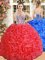 Fashion Red Quinceanera Gowns Military Ball and Sweet 16 and Quinceanera with Beading and Ruffles Sweetheart Sleeveless Lace Up