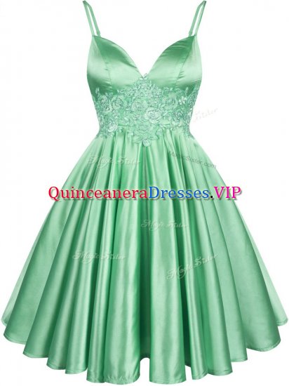 Glamorous Sleeveless Elastic Woven Satin Lace Up Quinceanera Court Dresses for Prom and Party and Wedding Party - Click Image to Close
