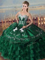 Organza Sleeveless Floor Length Quinceanera Gown and Embroidery and Ruffles(SKU XBQD165-11BIZ)