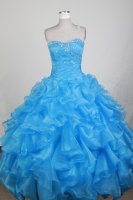 Tiffany & Co Mexican Exclusive Ball Gown Sweetheart Neck Floor-length Baby Blue Quinceanera Dress LZ426001[LZHBQD1]