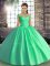 Dramatic Off The Shoulder Sleeveless Lace Up Quinceanera Dress Turquoise Tulle