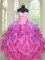 Multi-color Sweet 16 Quinceanera Dress Military Ball and Sweet 16 and Quinceanera with Beading and Ruffles Sweetheart Sleeveless Lace Up