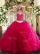 Decent Sweetheart Sleeveless Tulle Quinceanera Gowns Appliques and Ruffles Lace Up