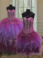 Three Piece Multi-color Sleeveless Beading Floor Length Sweet 16 Dress(SKU PSSW055KC002-7BIZ)