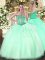 Floor Length Apple Green Sweet 16 Quinceanera Dress Sweetheart Sleeveless Lace Up