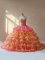 Spectacular Pink Ball Gowns Beading and Ruching Vestidos de Quinceanera Lace Up Organza Sleeveless