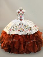 Hot Selling Sleeveless Embroidery and Ruffles Lace Up Quinceanera Dresses(SKU SWQD301-1BIZ)