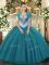 Beautiful Sleeveless Beading and Sequins Lace Up Sweet 16 Dresses