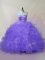 Cute Floor Length Lavender 15 Quinceanera Dress Sweetheart Sleeveless Lace Up