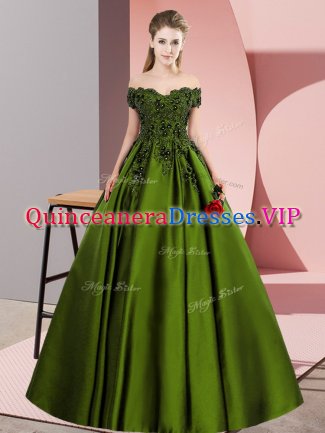 Off The Shoulder Sleeveless Satin Sweet 16 Dresses Lace Zipper