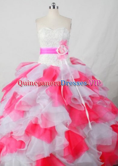 Beautiful Ball Gown Sweetheart Neck Floor-Length Pink Beading Quinceanera Dresses Style FA-S-405 - Click Image to Close