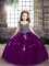 Sleeveless Lace Up Floor Length Appliques Glitz Pageant Dress